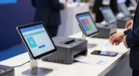 tablet stands with printers