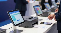 tablet stands with printers